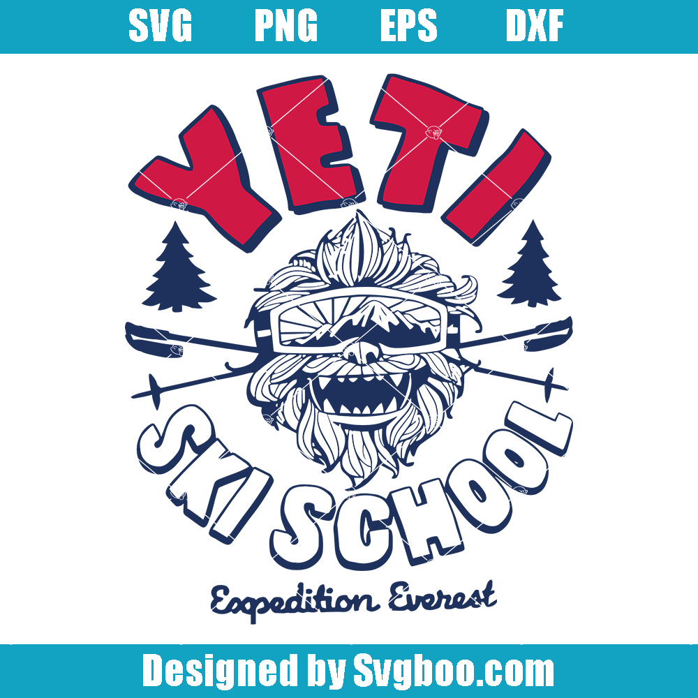 Yeti Ski School Svg, Disney Animal Kingdom Svg, Expedition Everest Svg Yeti Ski School Svg
