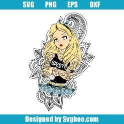 Alice In Wonderland Tattoo Svg