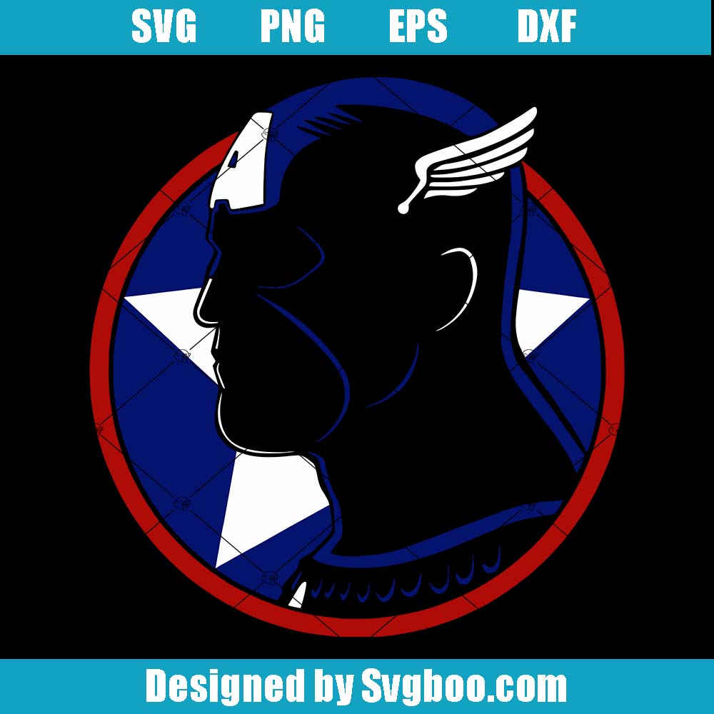 Captain America Face Svg, Captain America Logo Svg, Stive Roger Svg