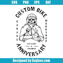 Custom Bike Anniversary Svg