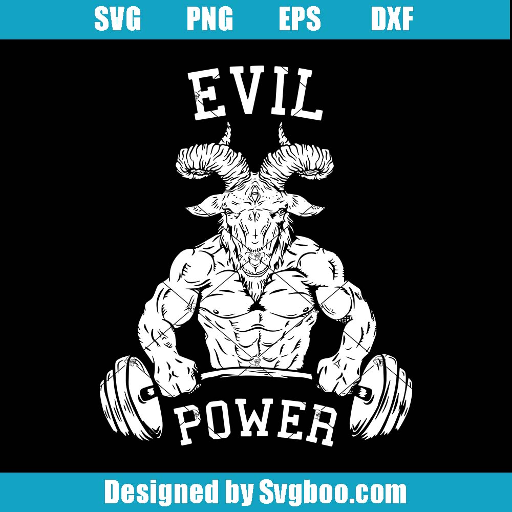 Evil Power Svg, Goat Bodybuilder Svg, Fitness Lovers Svg