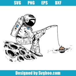 Fisherman Astronaut Svg
