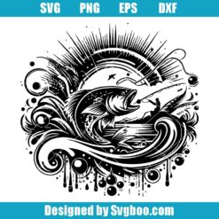 Fisherman Catching Svg, Funny Fishing Svg, Hunting Season Svg