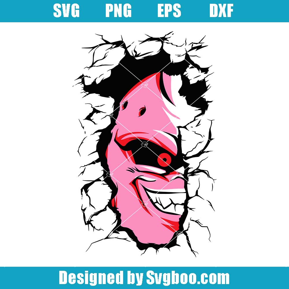 Majin Buu In The Wall Svg, Majin Buu Character Svg, Majin Anime Svg Majin Buu In The Wall Svg