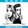 Peeking Lovers Svg