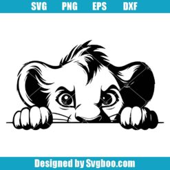Peeking Simba Svg