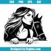 Peeking Woman And Horse Svg