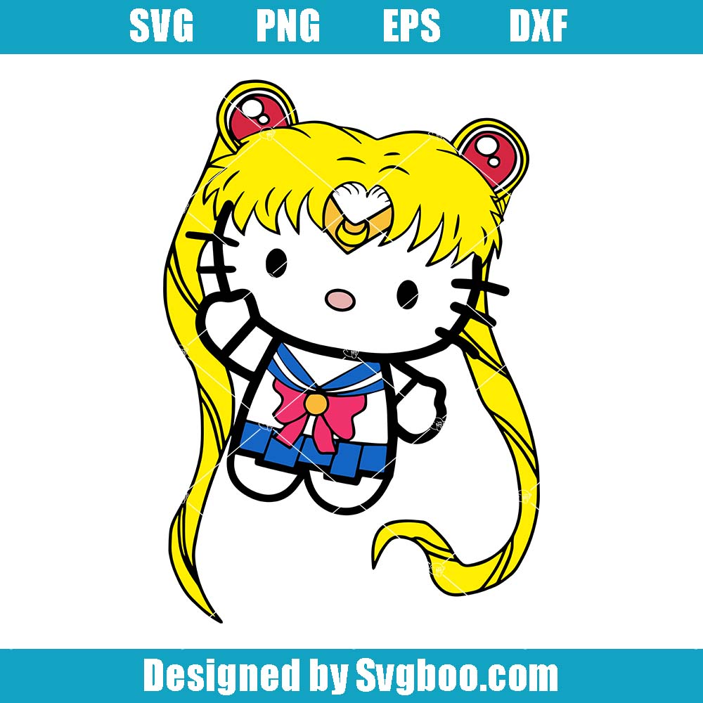 Sailor Kitty Svg, Sailor Moon Kitty Svg, Kawaii Kitty Anime Svg Sailor Kitty Svg