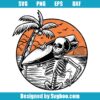 Surfer Skeleton Looking For Good Wave Svg