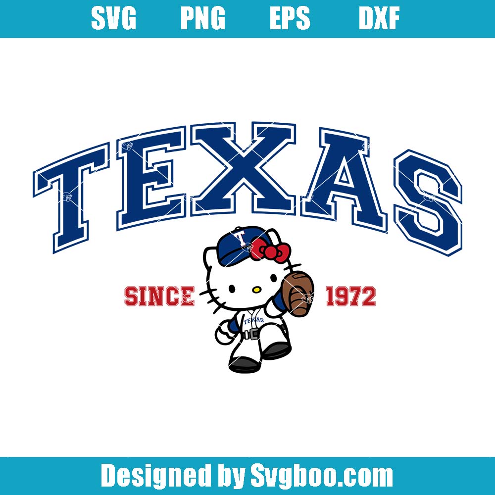 Texas Since 1972 Svg, Kitty Mascot Svg, Team Baseball Kitty Svg Texas Since 1972 Svg