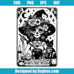 100% That Witch Tarot Card Svg