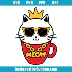 Cat In A Cup Svg