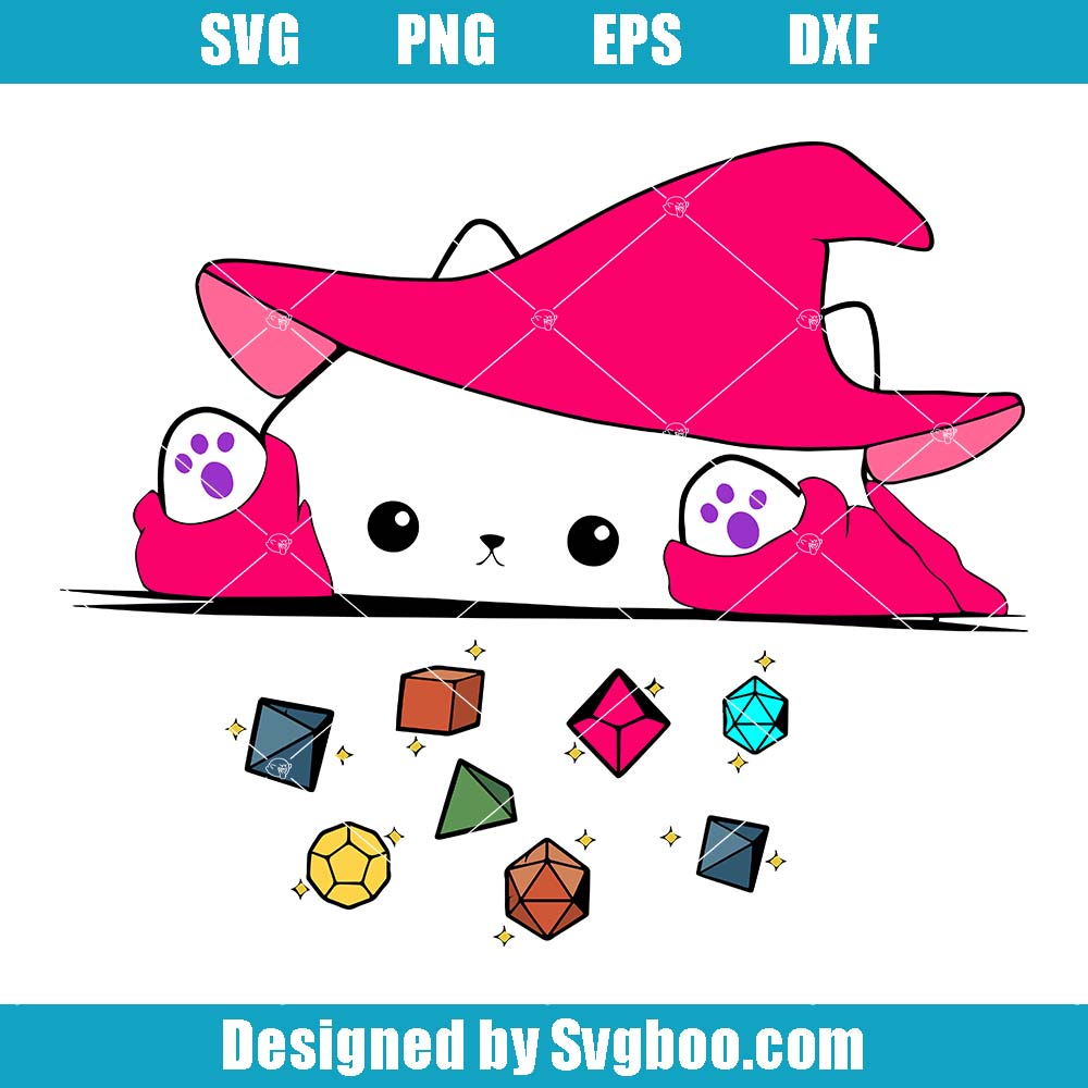 Cat Throwing Dice Svg, Dungeon Master Svg, Tabletop Games Svg Cat Throwing Dice Svg