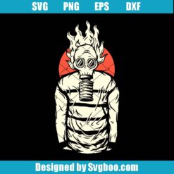 Creepy Man With Gas Mask Svg