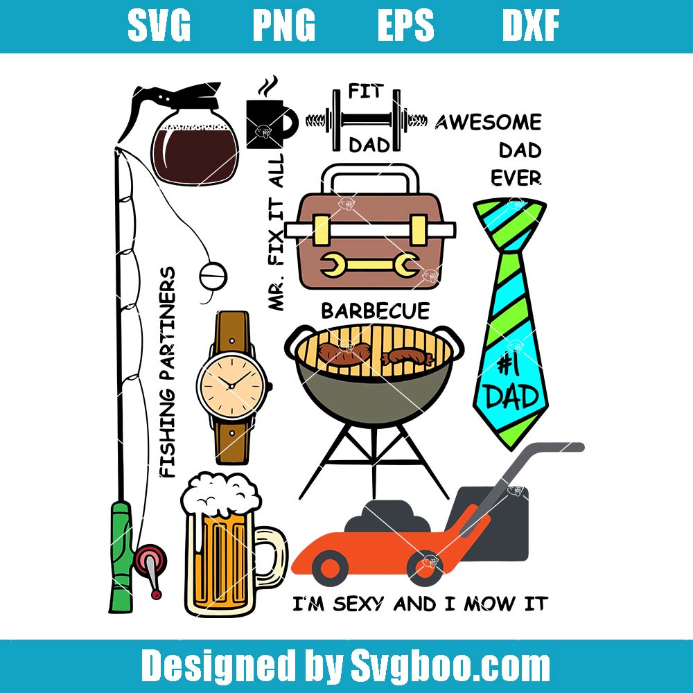 Doing Hot Dad Stuff Svg, Fishing Partners Svg, Father's Day Svg Doing Hot Dad Stuff Svg