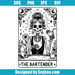 The Bartender Tarot Card Svg