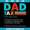 Vintage Retro Dad Tax Svg