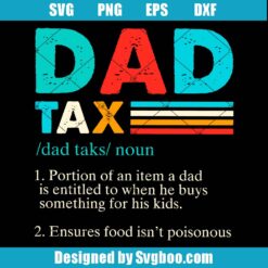 Vintage Retro Dad Tax Svg