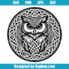 Celtic Style Owl Art Svg