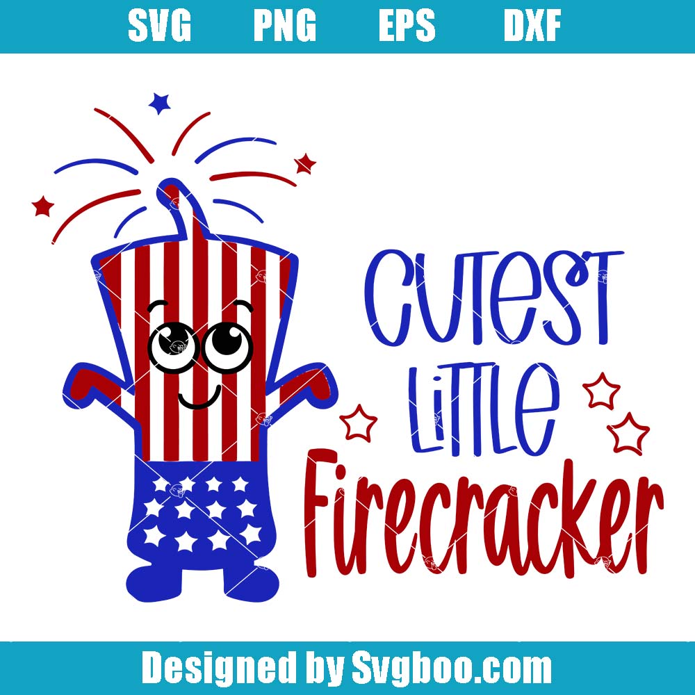 Cutest Little Firecracker Svg, Little Firecracker Svg, Fun Cracker Svg