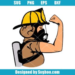 Firefighter Woman Svg