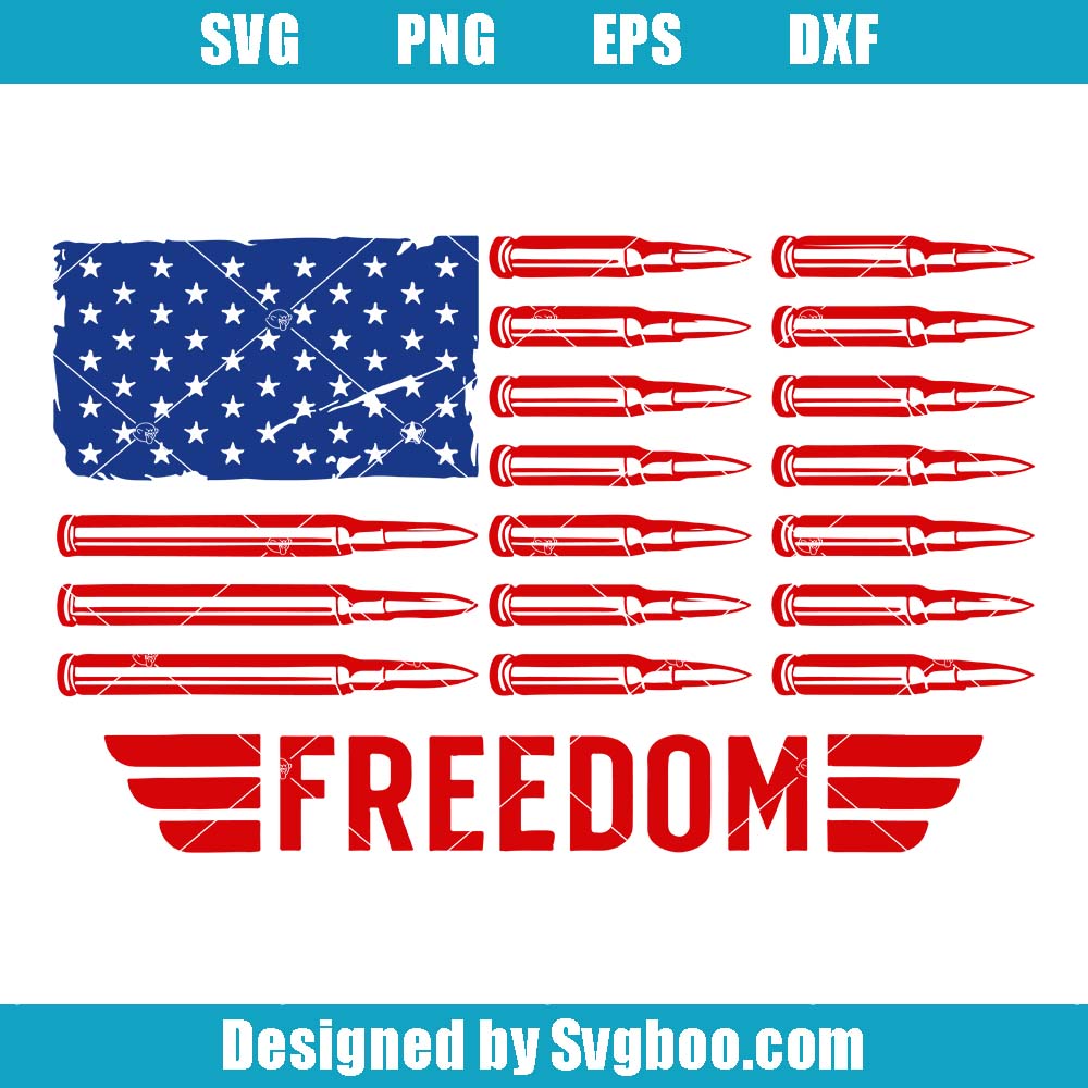 Freedom Bullet Flag Svg, Rifle Flag Svg, American Flag Svg Freedom Bullet Flag Svg