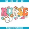 Groovy Floral Nurse Svg