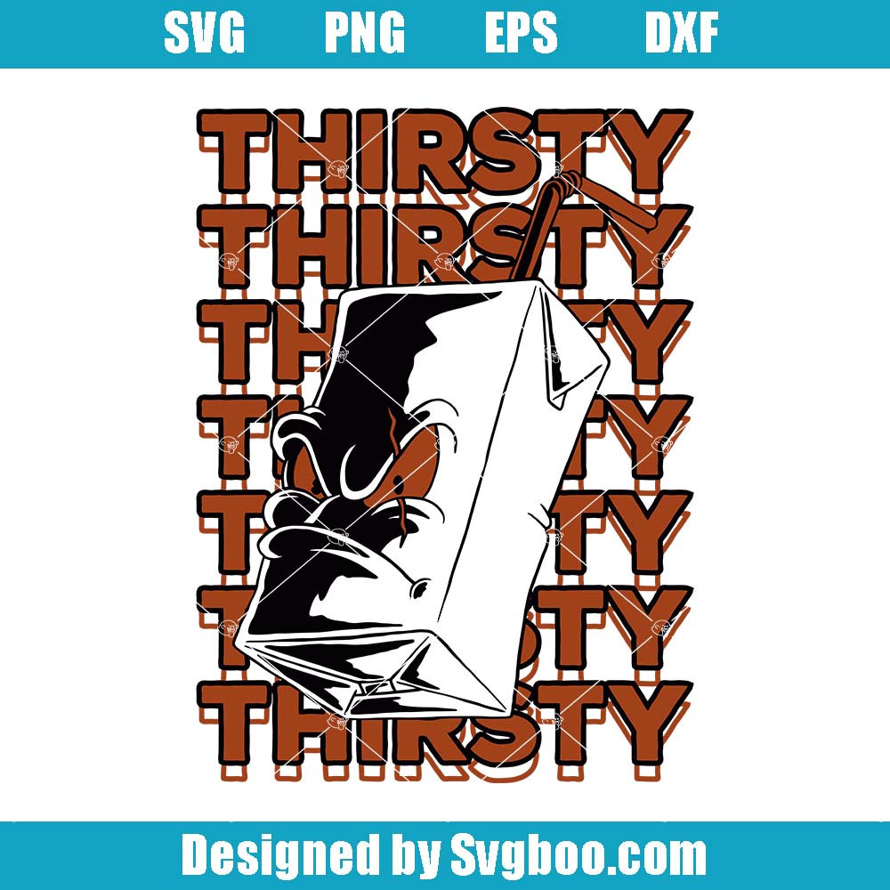 Humor Carton Svg, Funny Thirsty Silhouette Svg, Thirsty Svg Humor Carton Svg