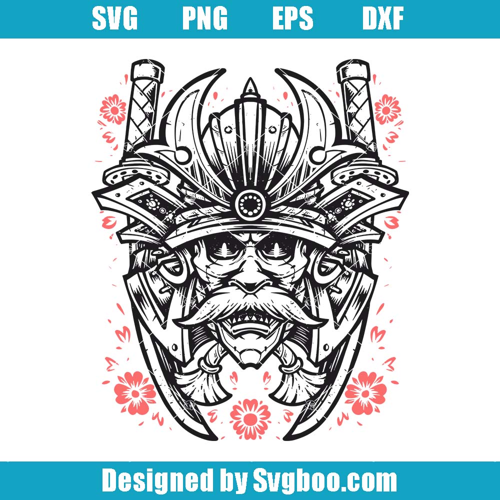 Japanese Warrior Svg, The Ume Samurai Svg, Plum Blossom Svg Japanese Warrior Svg