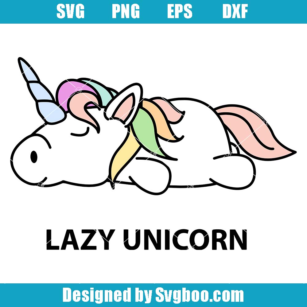 Lazy Unicorn Svg, Too Tired To Sparkle Svg, Funny Unicorn Svg