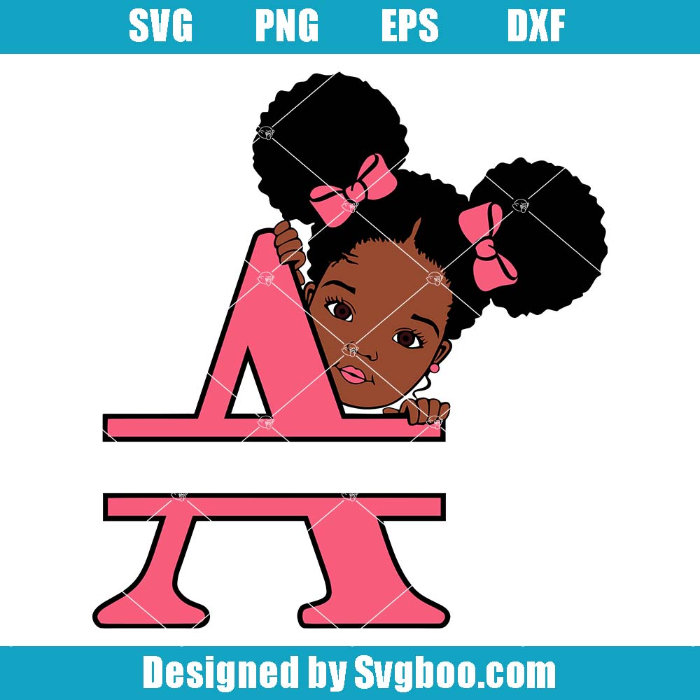 Letter A Alphabet Name Svg, Peeking Girl Svg, Split Alphabet Svg Letter A Alphabet Name Svg