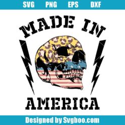 Made In America Leopard Skull Svg
