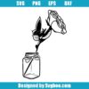 Mason Jar Of Rose Svg