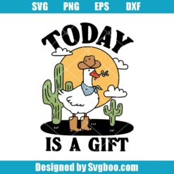 Positive Cowboy Goose Svg