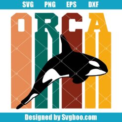 Retro Orca Svg