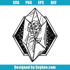 Rose In Crystal Svg