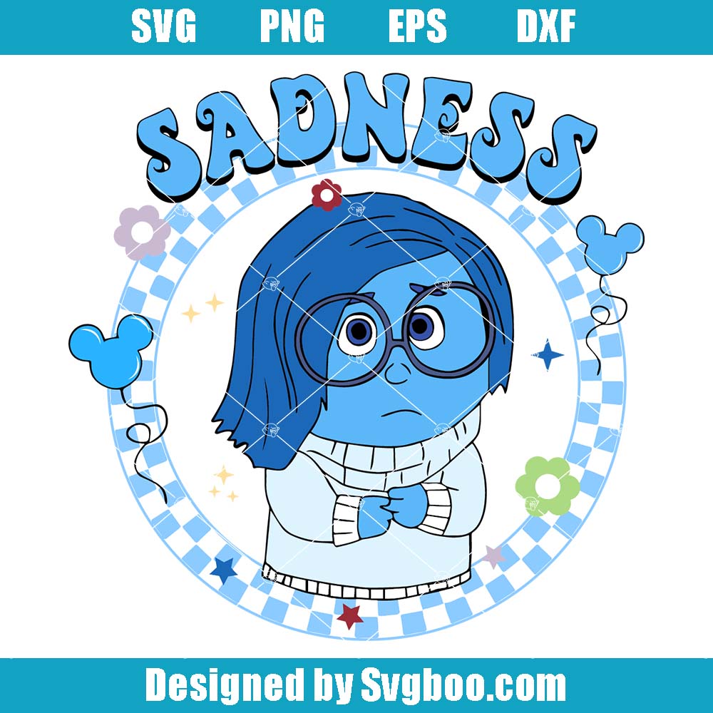 Sadness Moody Svg, Funny Man Svg, Disney Characters Svg