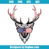 Antlers Deer With Sunglass USA Svg