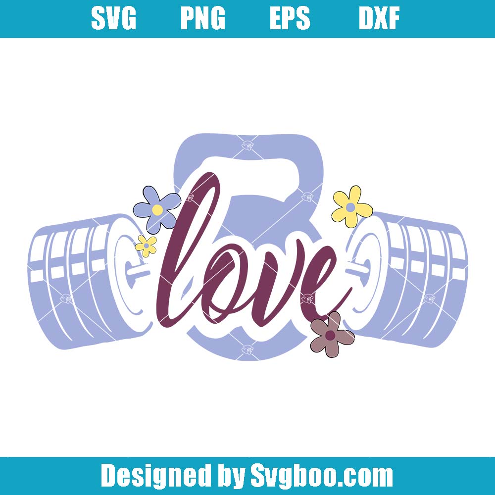 Barbell Love Muscle Svg, Fitness Apparel Svg, Muscle Mommy Svg Barbell Love Muscle Svg