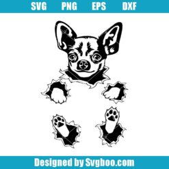 Chihuahua Dog Ripped Svg