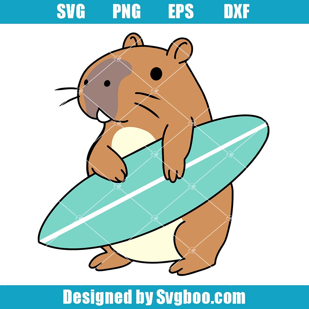 Cute Summer Capybara Svg , Outdoors Adventure Svg, Fun Smores Svg