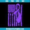 Epilepsy Awareness Ribbon American Flag Svg