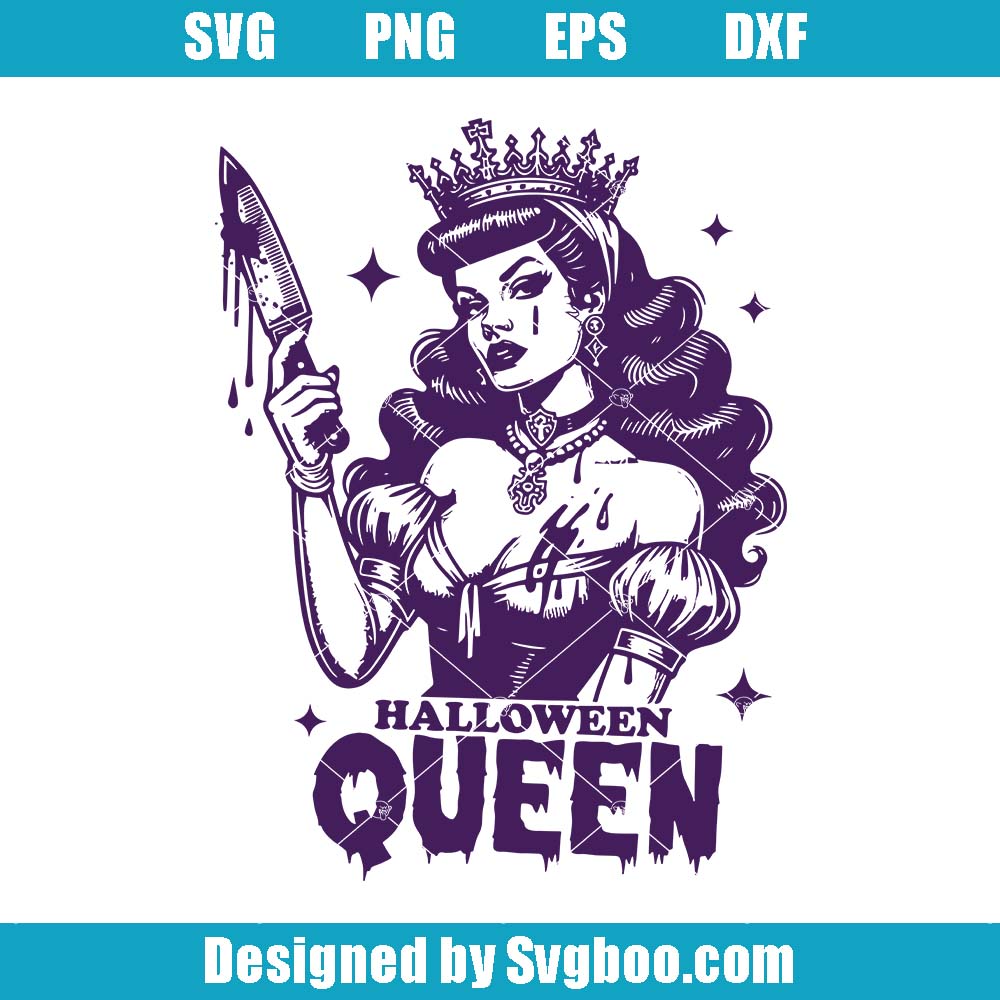 Halloween Queen Svg, Retro Halloween Svg, Halloween Witchy Svg Halloween Queen Svg