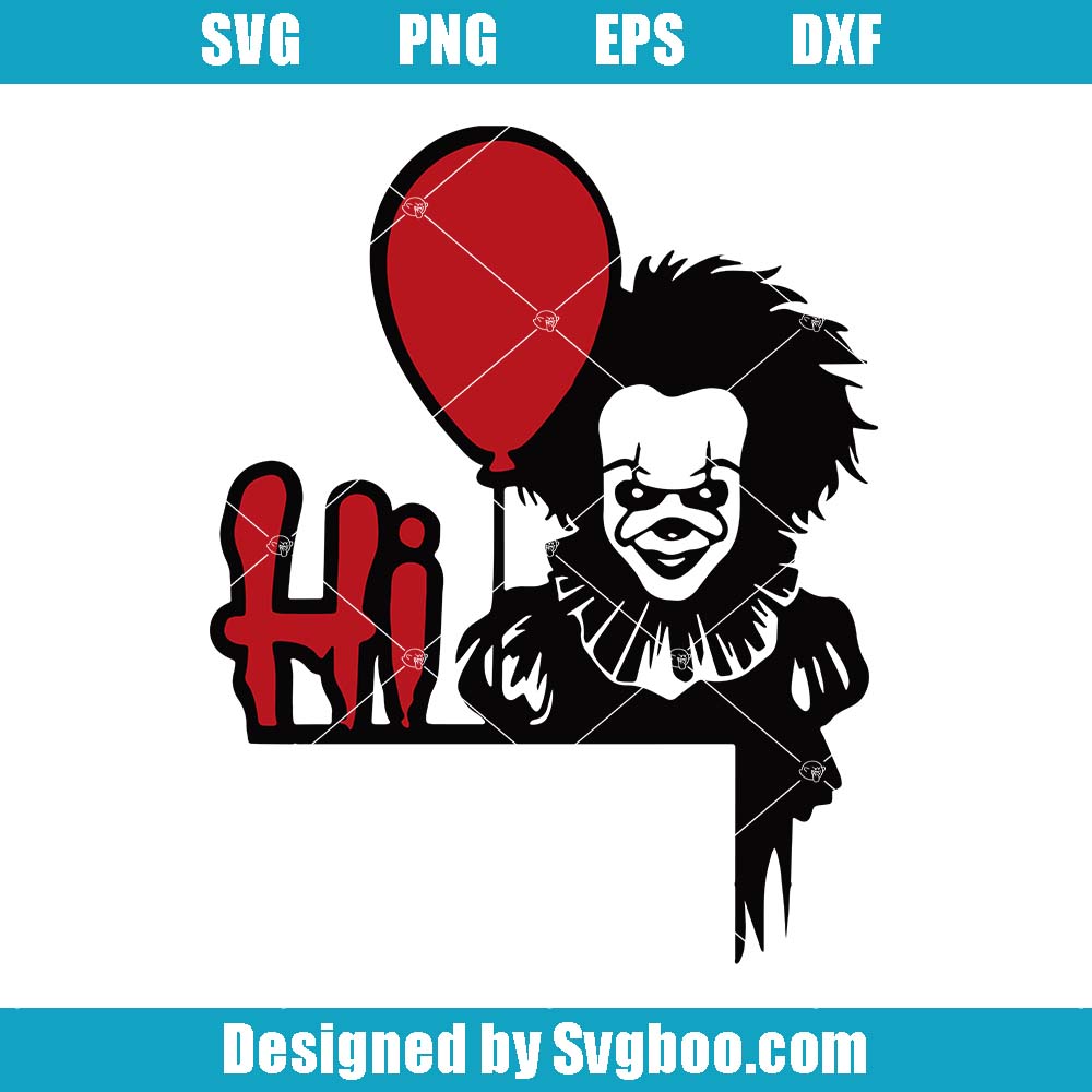 Pennywise IT Clown Svg, IT Svg, Halloween Door Corner Svg Pennywise IT Clown Svg