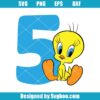 Tweety 5th Birthday Svg