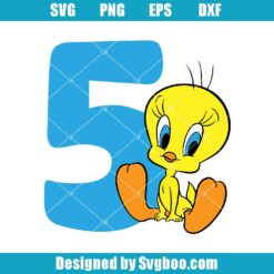 Tweety 5th Birthday Svg