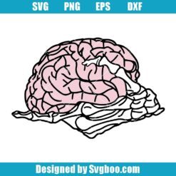 Brain Spooky Skeleton Svg