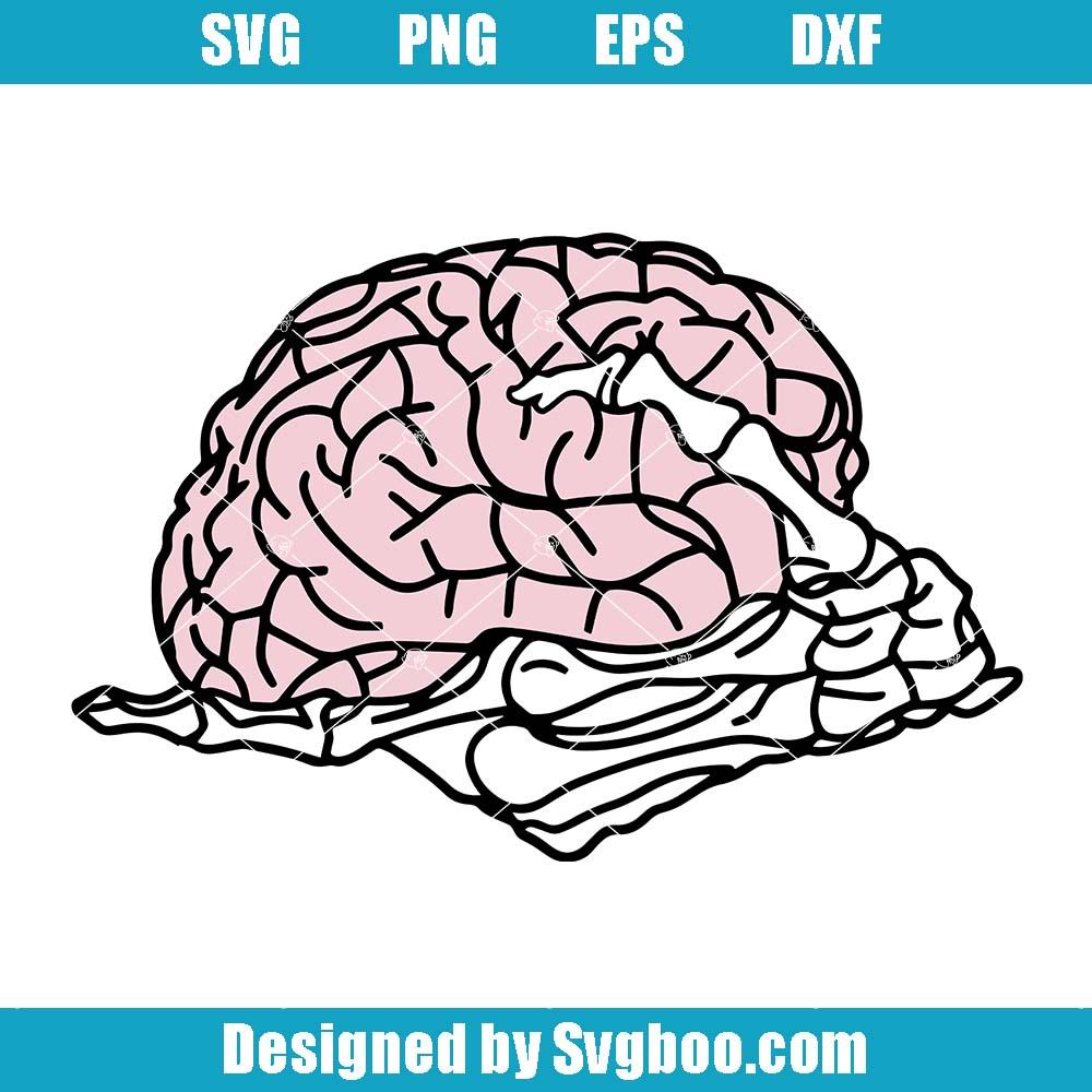 Brain Spooky Skeleton Svg, Skeleton Hand Svg, Creepy Skeleton Svg Brain Spooky Skeleton Svg