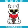 Cute Husky 4th of July Svg