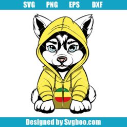 Cute Husky Juneteenth Svg